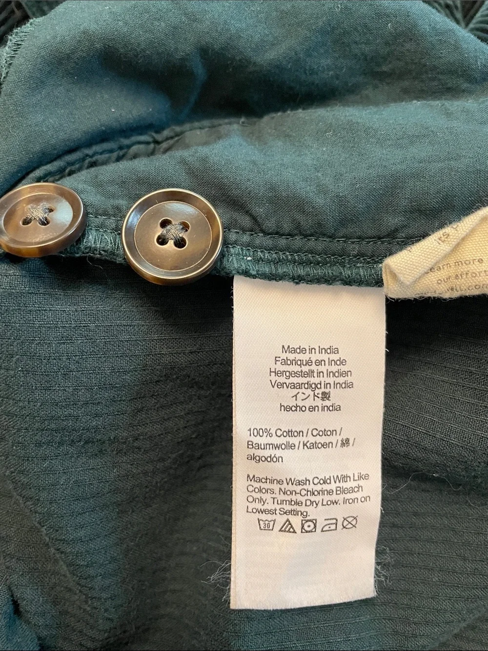 Madewell Kentwood Ancient Forest Corduroy Jacket Shirt Medium Button Up Pockets - Picture 13 of 15